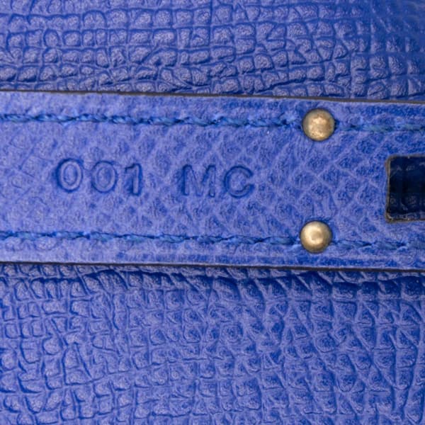 Pre-owned Hermès Epsom Kelly Longue Wallet Blue