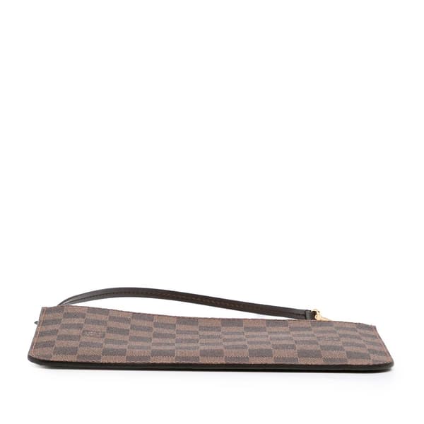 Pre-owned Louis Vuitton Damier Ebene Neverfull Pouch MM Brown