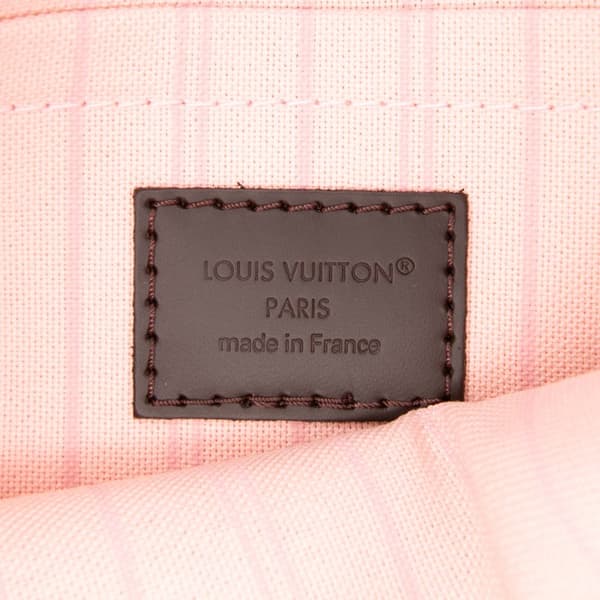Pre-owned Louis Vuitton Damier Ebene Neverfull Pouch MM Brown