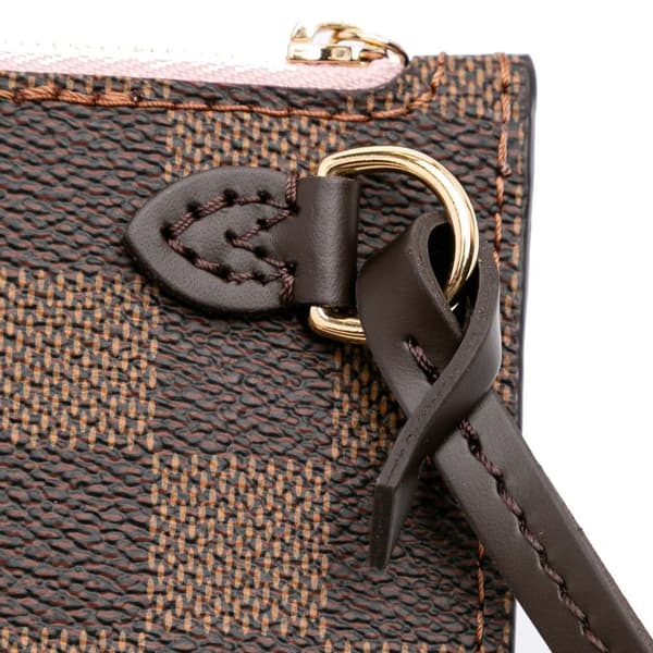 Pre-owned Louis Vuitton Damier Ebene Neverfull Pouch MM Brown