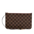 Miniatyrbild 1 av 10: Pre-owned Louis Vuitton Damier Ebene Neverfull Pouch MM Brown