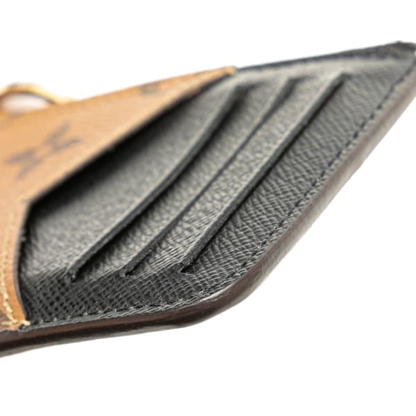 Pre-owned Louis Vuitton Monogram Reverse Romy Card Holder Brown