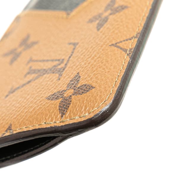 Pre-owned Louis Vuitton Monogram Reverse Romy Card Holder Brown