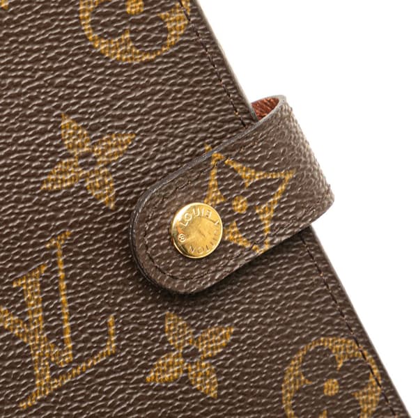 Pre-owned Louis Vuitton Monogram Agenda PM Brown
