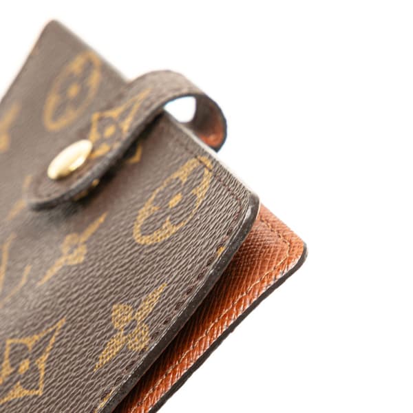 Pre-owned Louis Vuitton Monogram Agenda PM Brown