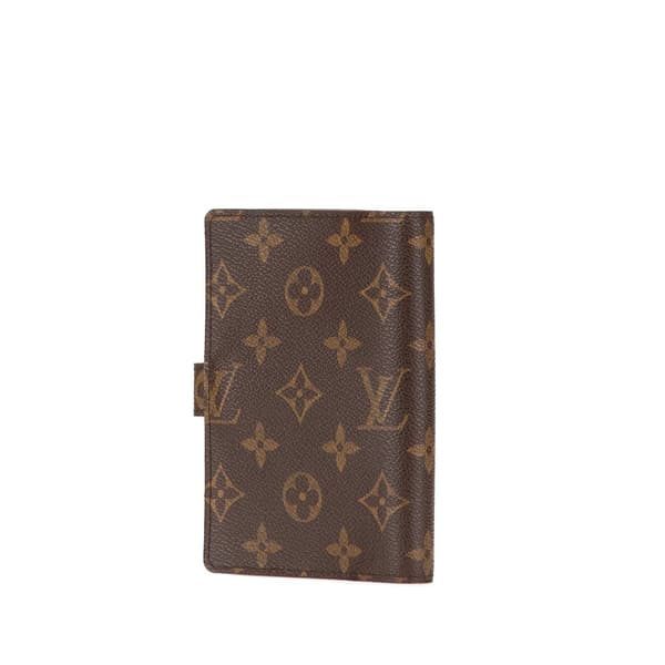 Pre-owned Louis Vuitton Monogram Agenda PM Brown