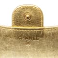 Pikkukuva 5 / 10: Pre-owned Chanel CC Metallic Calfskin Crocodile Embossed Compact Flap Wallet Gold