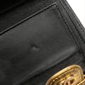 Pikkukuva 8 / 10: Pre-owned Chanel CC Metallic Calfskin Crocodile Embossed Compact Flap Wallet Gold