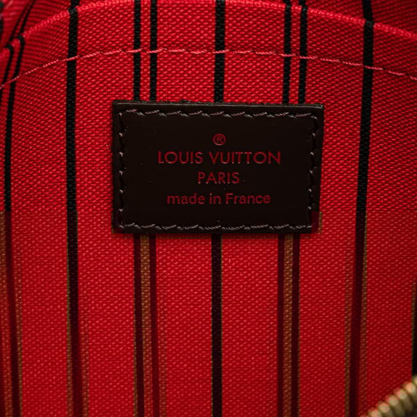 Pre-owned Louis Vuitton Damier Ebene Neverfull Pouch MM Brown