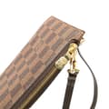 Miniatyrbild 7 av 10: Pre-owned Louis Vuitton Damier Ebene Neverfull Pouch MM Brown