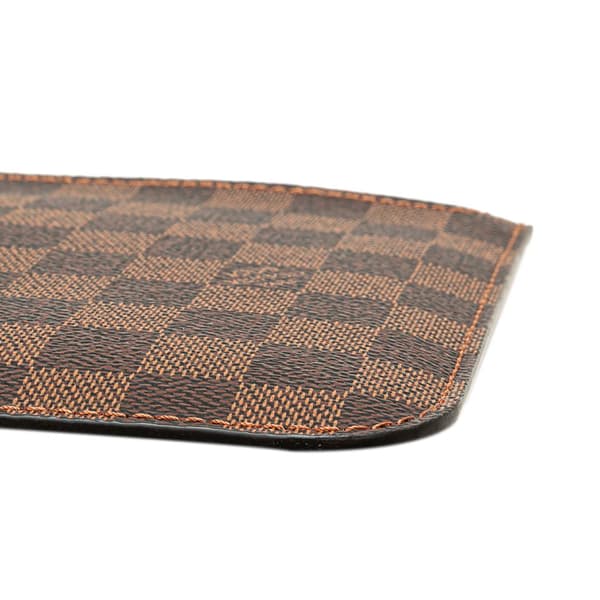 Pre-owned Louis Vuitton Damier Ebene Neverfull Pouch MM Brown