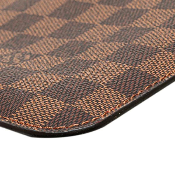 Pre-owned Louis Vuitton Damier Ebene Neverfull Pouch MM Brown