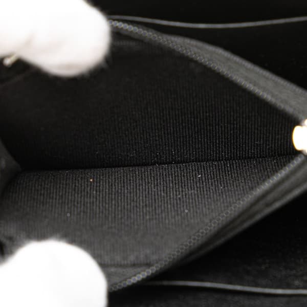 Pre-owned Chanel Quilted Lambskin CC Crystal Coin Pouch Black
