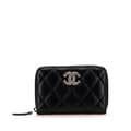 Miniatyrbilde 1 av 10: Pre-owned Chanel Quilted Lambskin CC Crystal Coin Pouch Black