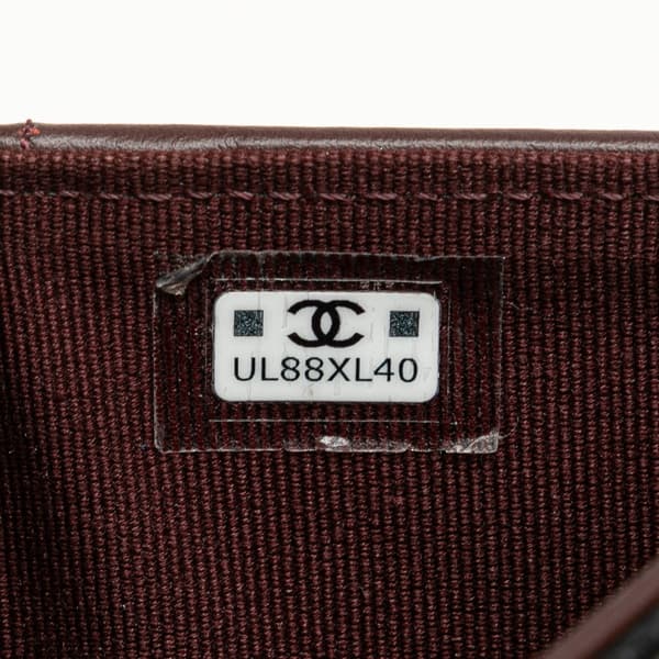 Pre-owned Chanel CC Quilted Caviar Trifold Flap Wallet Black