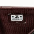 Miniatyrbild 7 av 10: Pre-owned Chanel CC Quilted Caviar Trifold Flap Wallet Black