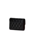 Miniatyrbild 2 av 10: Pre-owned Chanel CC Quilted Caviar Trifold Flap Wallet Black