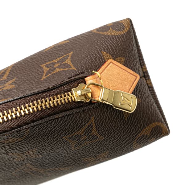 Pre-owned Louis Vuitton Monogram Cosmetic Pouch Brown