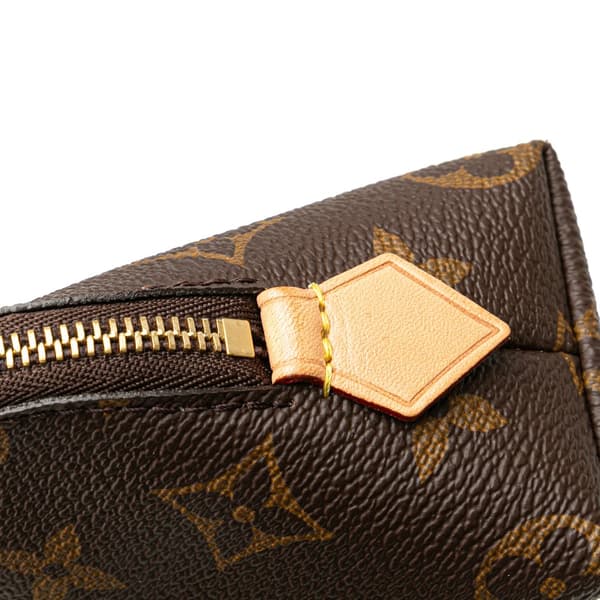 Pre-owned Louis Vuitton Monogram Cosmetic Pouch Brown
