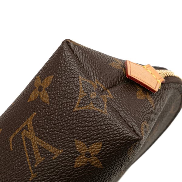 Pre-owned Louis Vuitton Monogram Cosmetic Pouch Brown