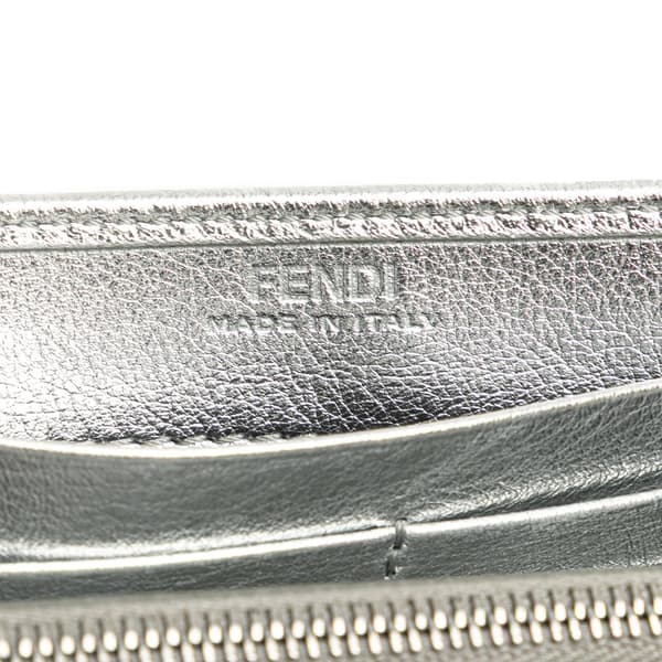 Pre-owned Fendi Zucca Embossed Leather F is Fendi Continental Wallet Brown