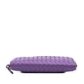 Miniatyrbilde 3 av 7: Pre-owned Bottega Veneta Leather Intrecciato Zip Around Wallet Purple