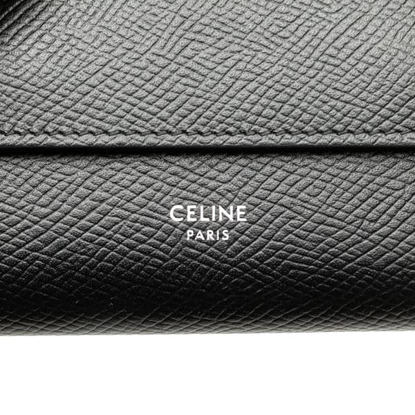 Pre-owned Celine Leather Trifold Wallet Black