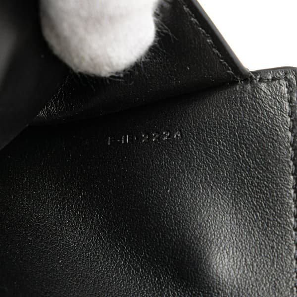 Pre-owned Celine Leather Trifold Wallet Black