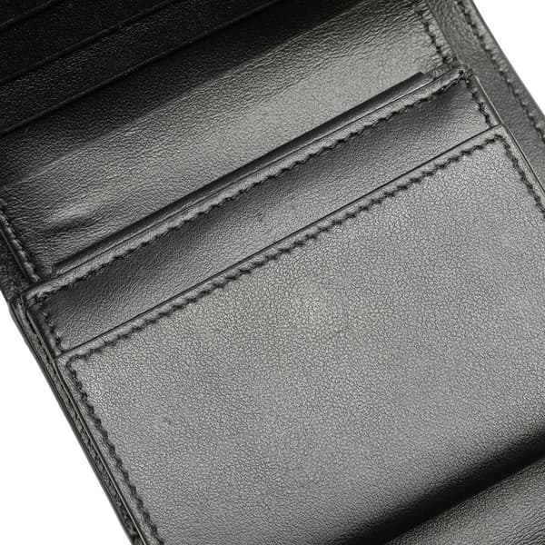 Pre-owned Celine Leather Trifold Wallet Black