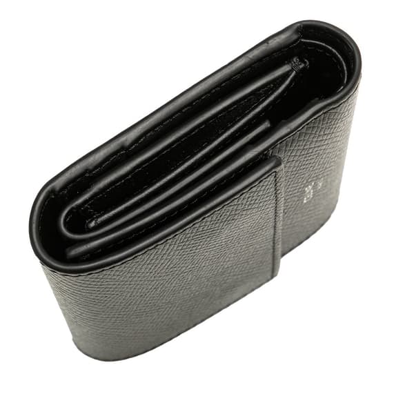 Pre-owned Celine Leather Trifold Wallet Black