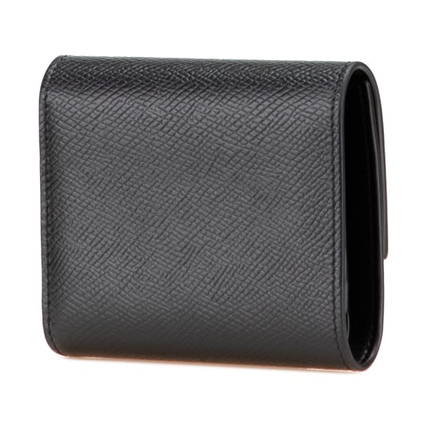 Pre-owned Celine Leather Trifold Wallet Black