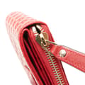 Miniatyrbild 9 av 10: Pre-owned Gucci Microguccissima Zip Around Small Wallet Red