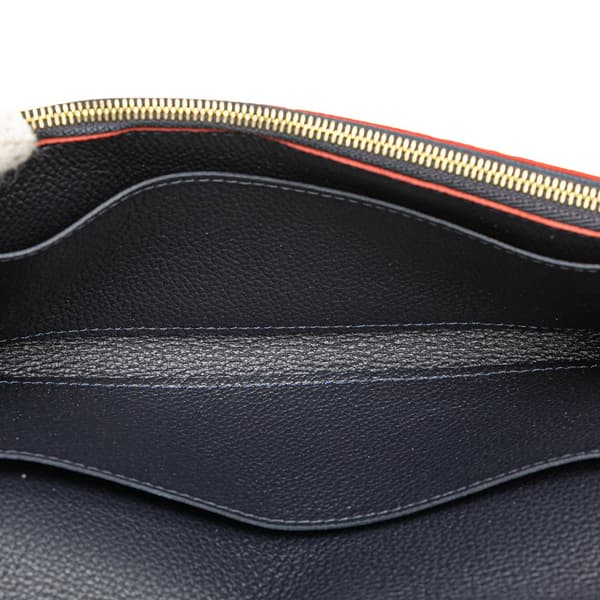 Pre-owned Louis Vuitton Monogram Empreinte Emilie Wallet Blue
