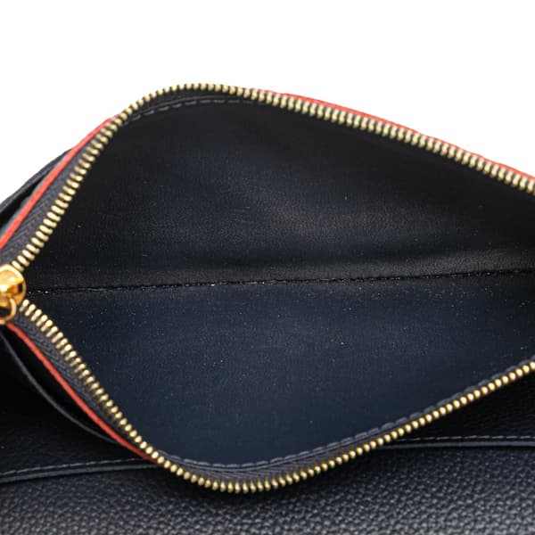 Pre-owned Louis Vuitton Monogram Empreinte Emilie Wallet Blue