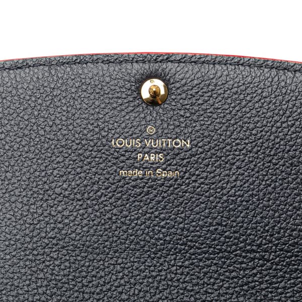 Pre-owned Louis Vuitton Monogram Empreinte Emilie Wallet Blue