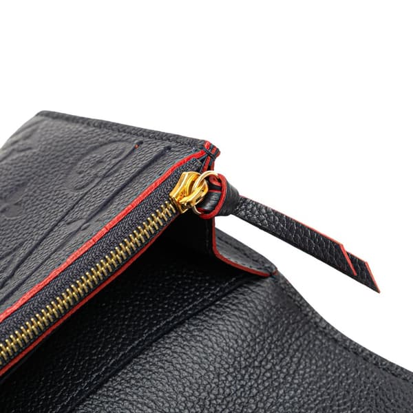 Pre-owned Louis Vuitton Monogram Empreinte Emilie Wallet Blue