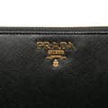 Miniatyrbild 9 av 10: Pre-owned Prada Saffiano Zip Long Wallet Black