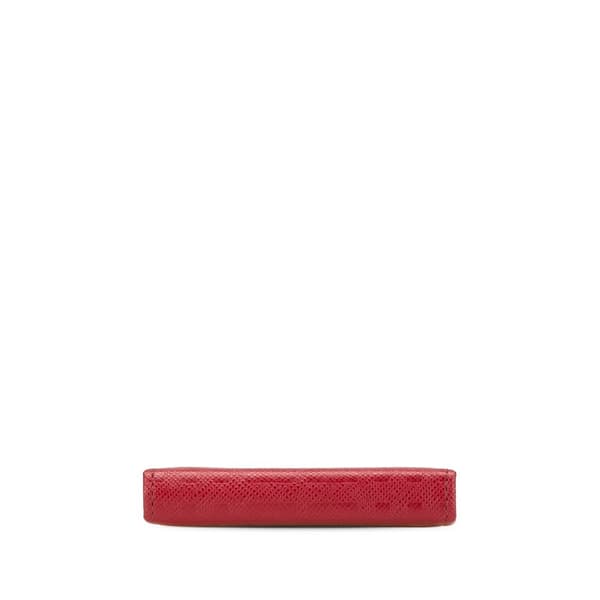 Pre-owned Burberry Leather Coin Pouch Red