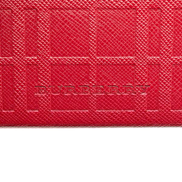 Pre-owned Burberry Leather Coin Pouch Red