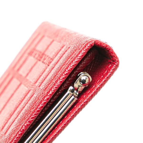 Pre-owned Burberry Leather Coin Pouch Red