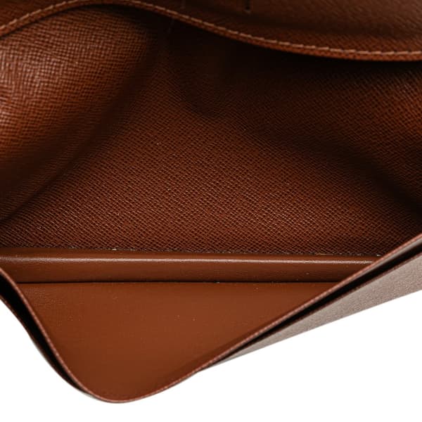 Pre-owned Louis Vuitton Monogram Brazza Wallet Brown