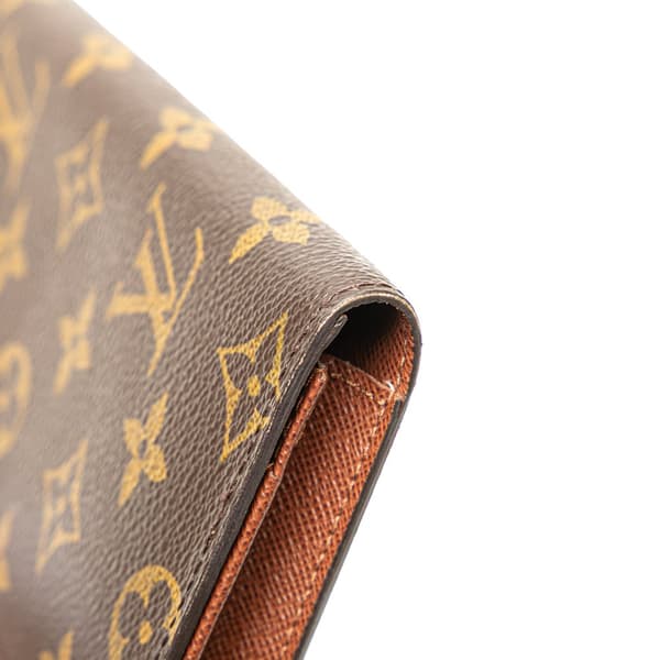 Pre-owned Louis Vuitton Monogram Brazza Wallet Brown