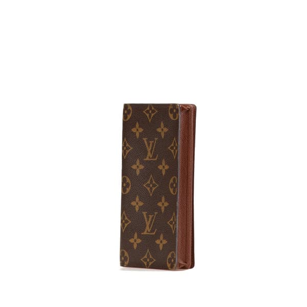 Pre-owned Louis Vuitton Monogram Brazza Wallet Brown