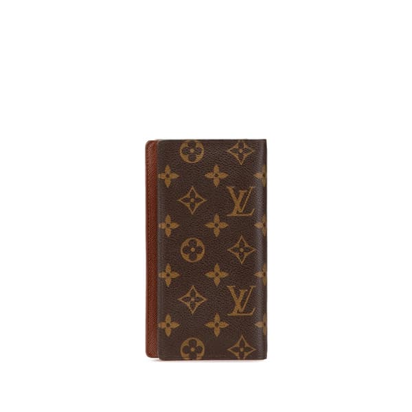 Pre-owned Louis Vuitton Monogram Brazza Wallet Brown