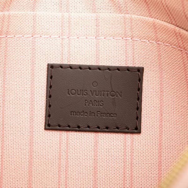 Pre-owned Louis Vuitton Damier Ebene Neverfull Pouch MM Brown
