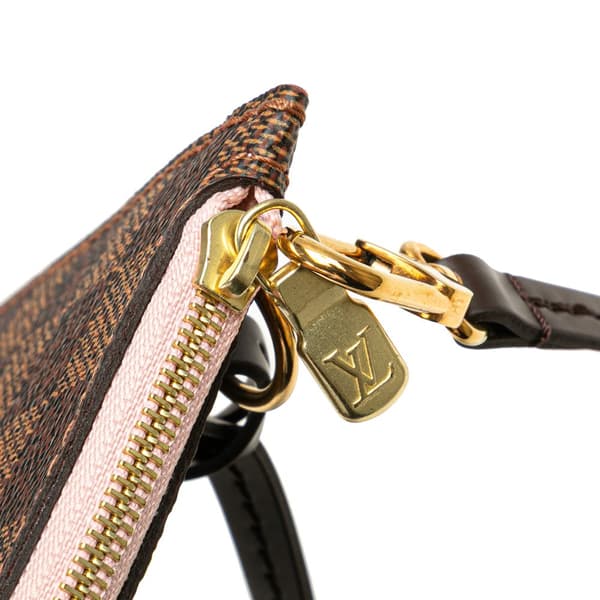 Pre-owned Louis Vuitton Damier Ebene Neverfull Pouch MM Brown