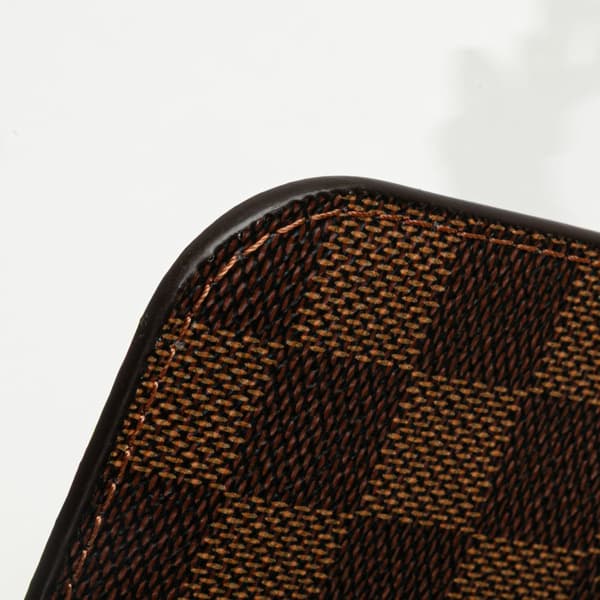 Pre-owned Louis Vuitton Damier Ebene Neverfull Pouch MM Brown