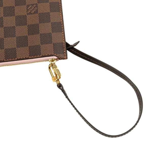 Pre-owned Louis Vuitton Damier Ebene Neverfull Pouch MM Brown