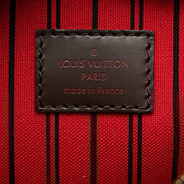 Pre-owned Louis Vuitton Damier Ebene Neverfull Pouch MM Brown