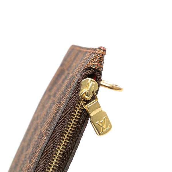 Pre-owned Louis Vuitton Damier Ebene Neverfull Pouch MM Brown